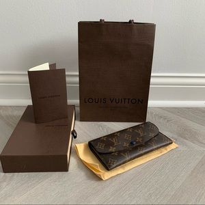 Louis Vuitton Monogram Canvas Emilie Wallet Blue